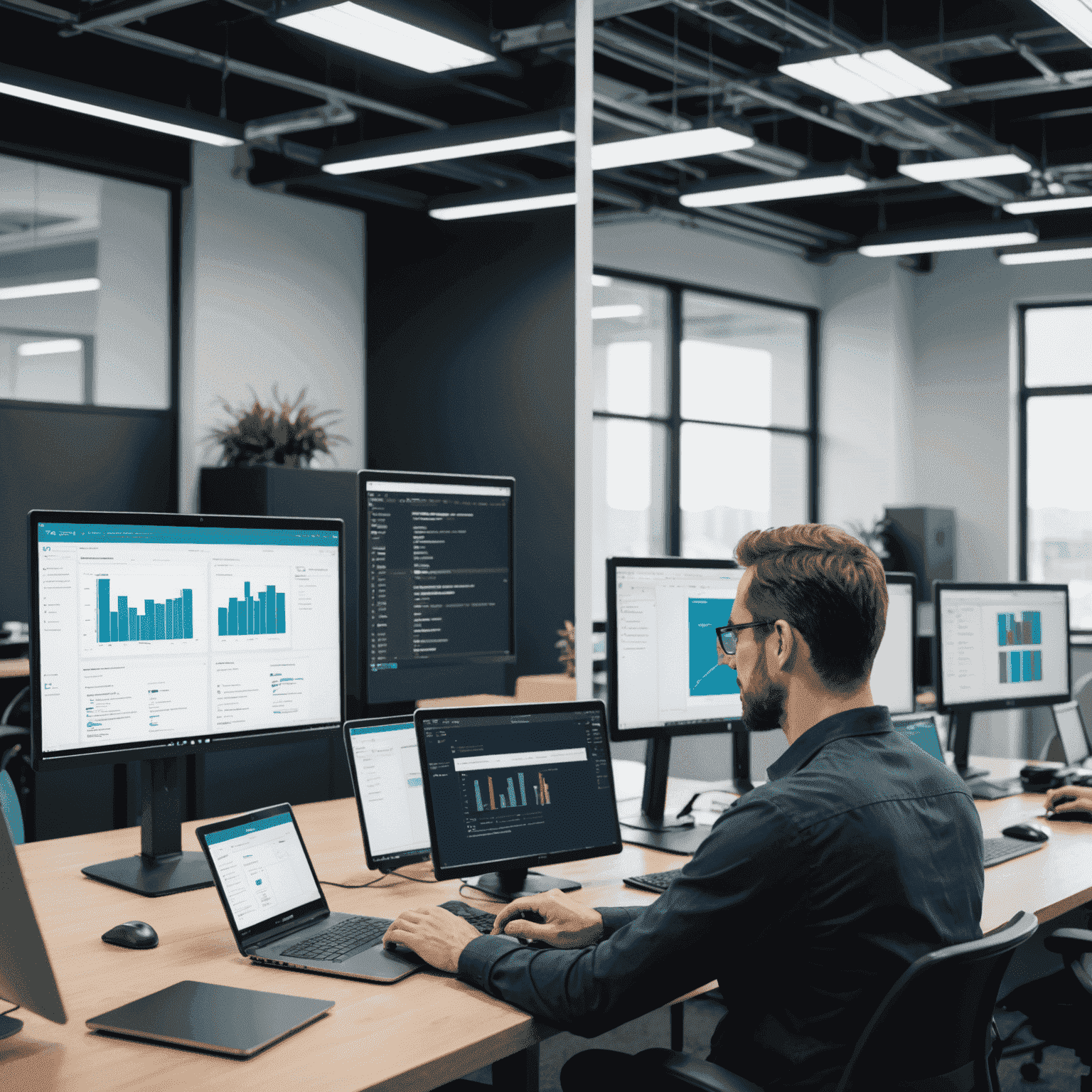 A split-screen image showing a before and after comparison of IT management processes, highlighting the efficiency gains from the new RMM solution