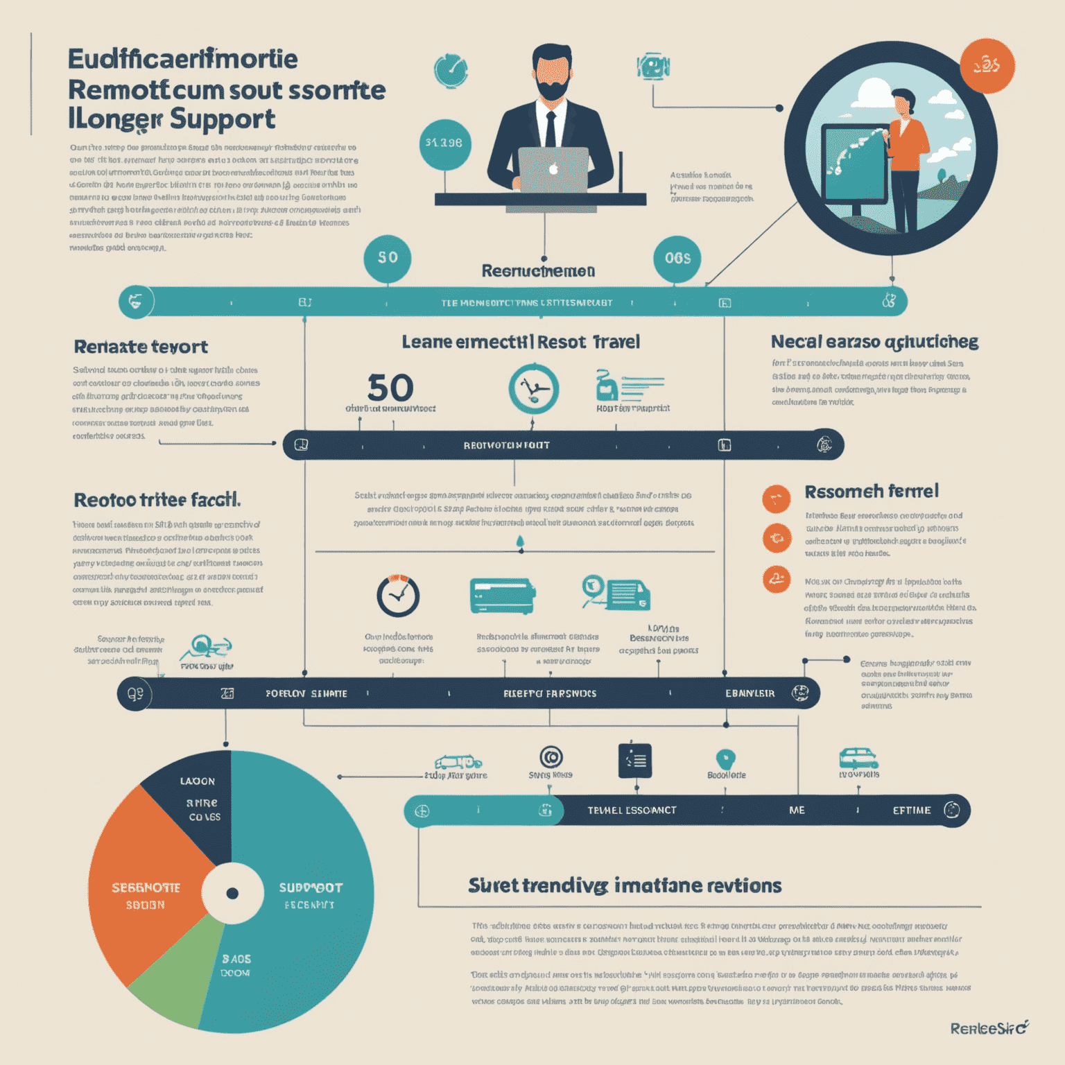 Infographic showing the efficiency of remote support