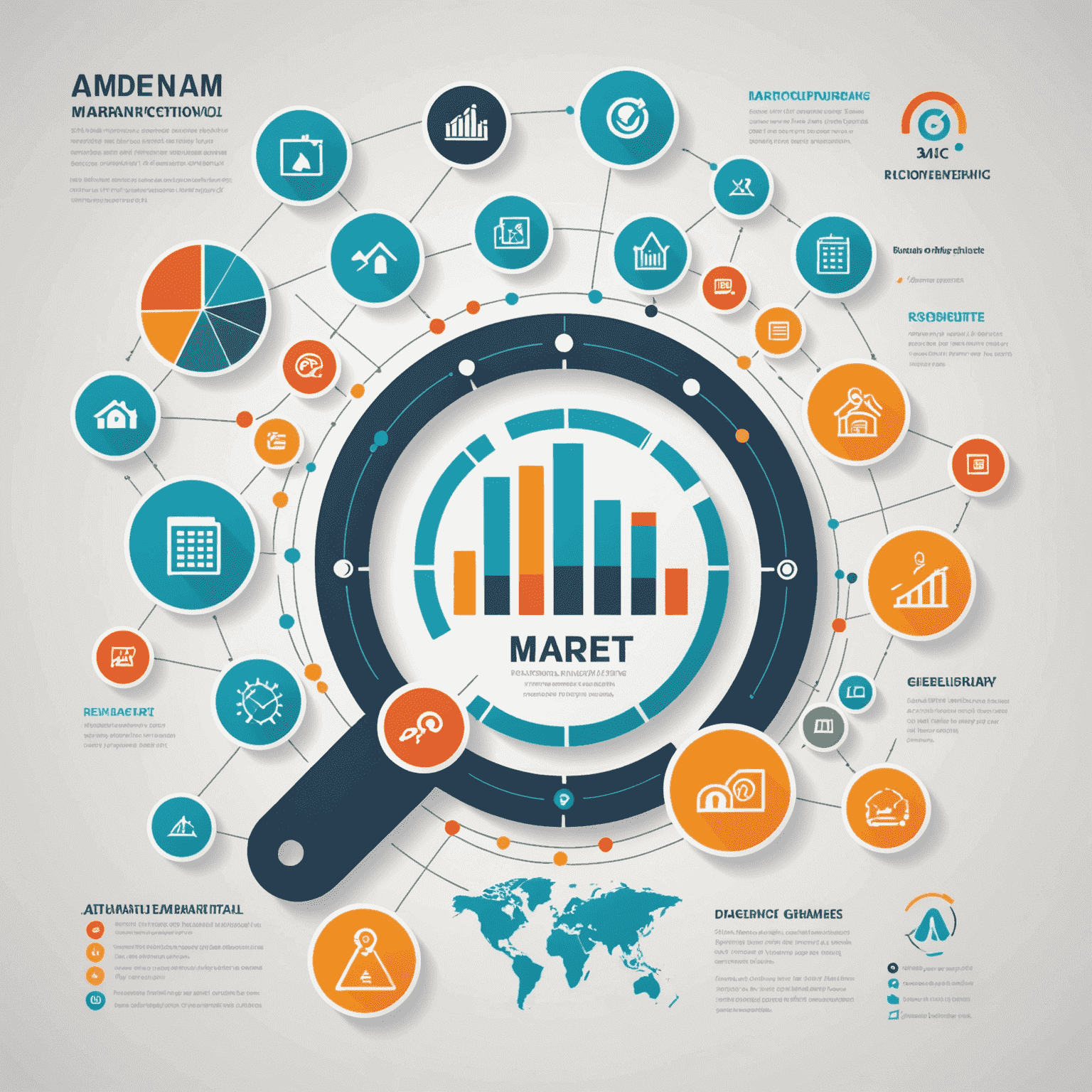 A professional graph showing RMM market growth, with icons representing various aspects of remote monitoring and management